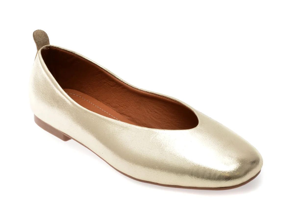 Balerini Flavia Passini Aurii, 2480, Din Piele Naturala