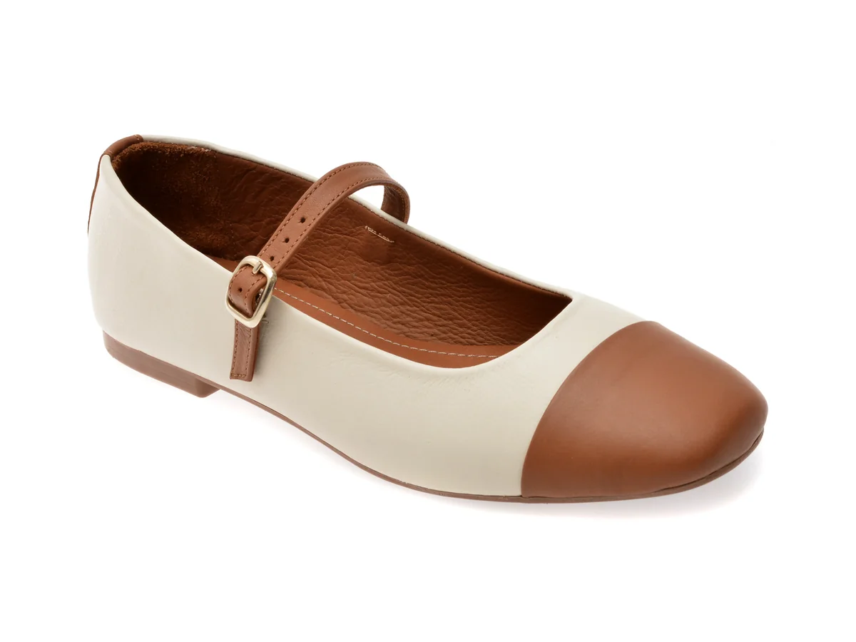 Balerini GRYXX Albi, 2461, Din Piele Naturala