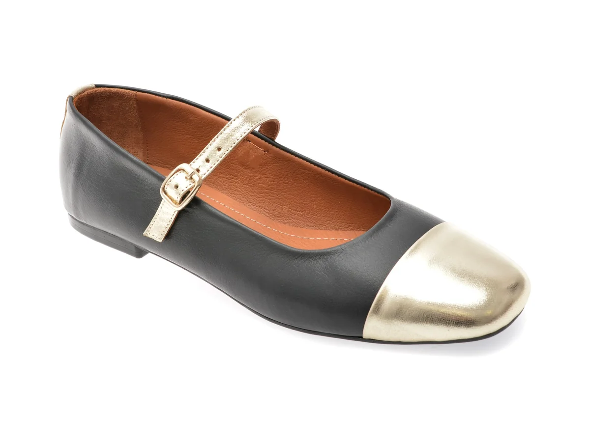 Balerini GRYXX Negri, 2461, Din Piele Naturala