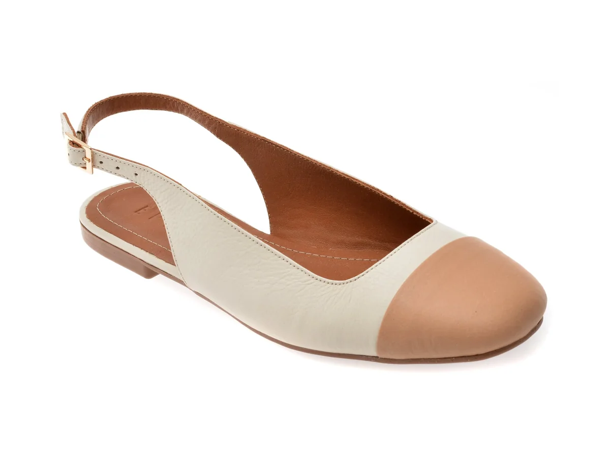 Pantofi Epica Albi, 2005, Din Piele Naturală