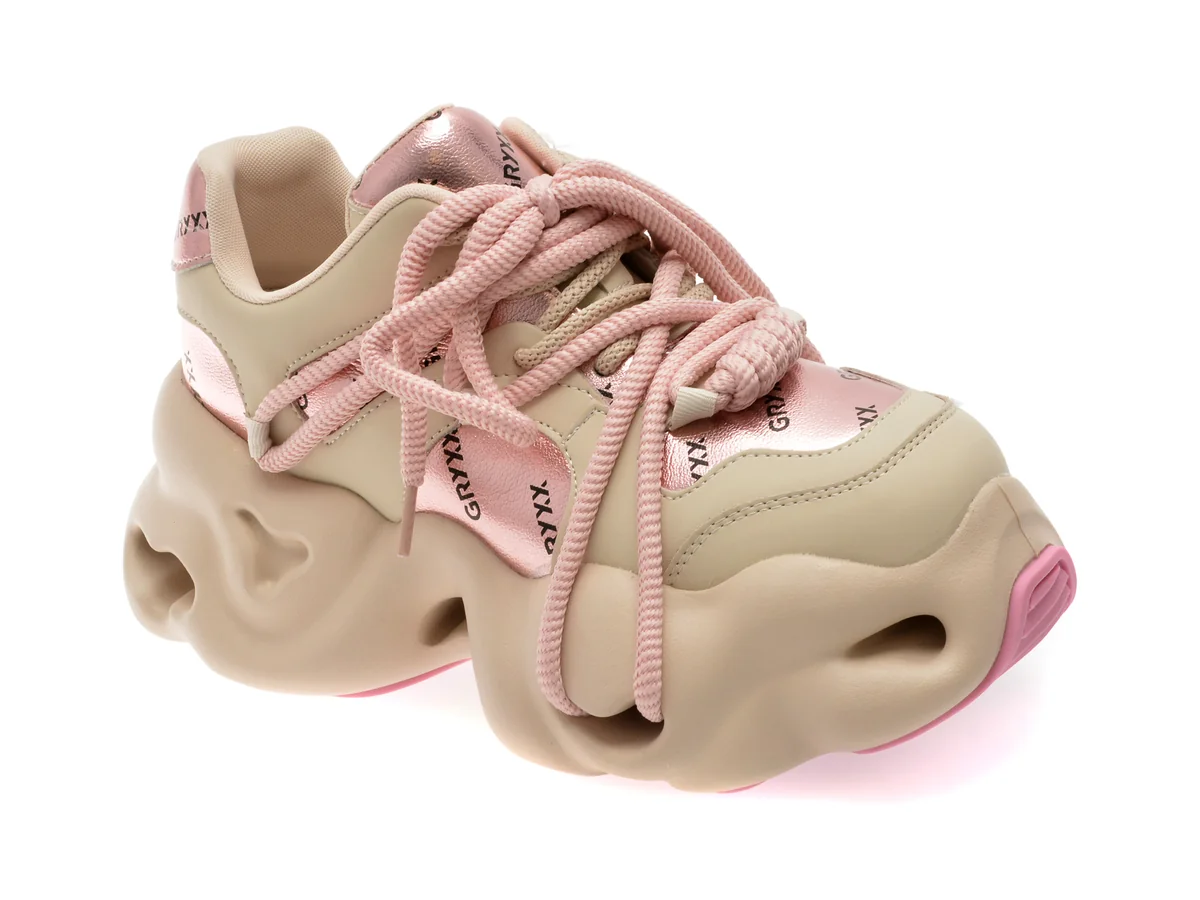 Pantofi Sport GRYXX Bej, 80282, Din Piele Ecologica