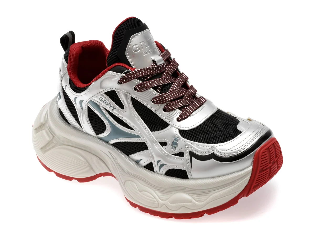 Pantofi Sport GRYXX Argintii, 90871, Din Material Textil