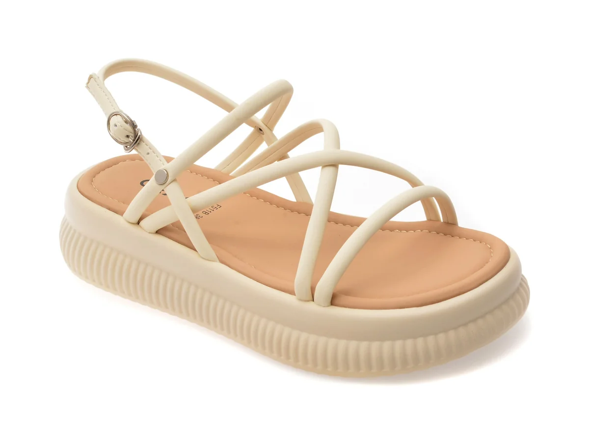 Sandale Gryxx Albe, F511, Din Piele Ecologică