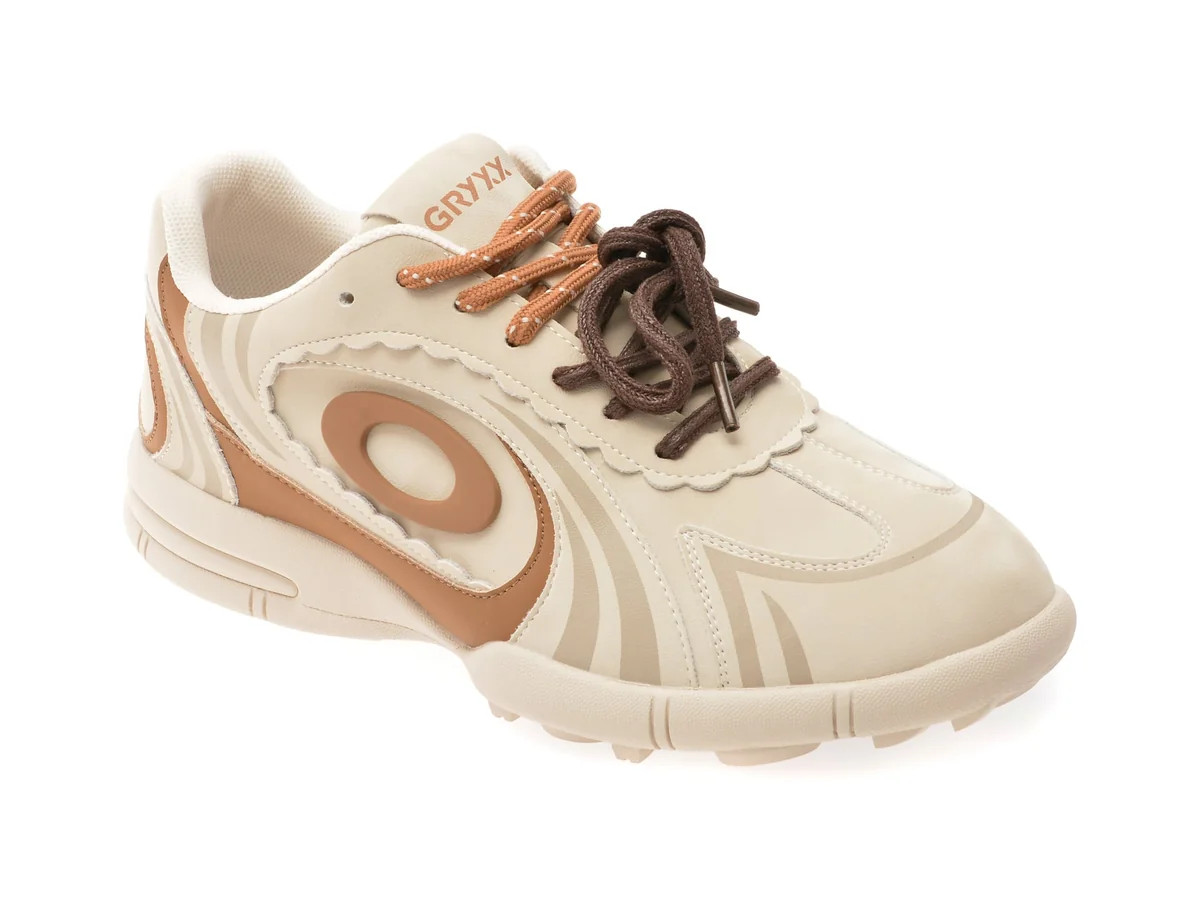 Pantofi Sport GRYXX Bej, H815115, Din Piele Ecologica