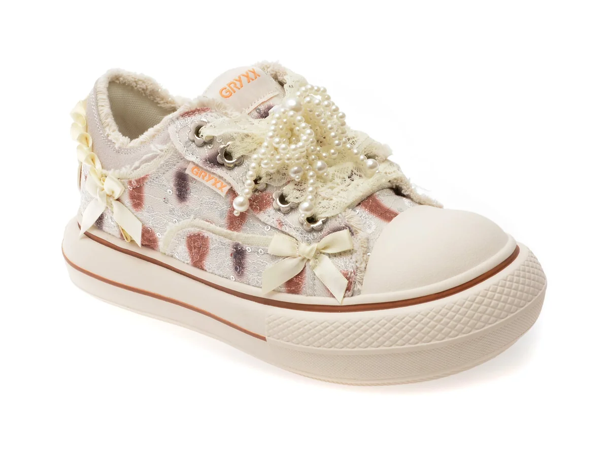 Pantofi Sport Gryxx Bej, 19K10, Din Material Textil