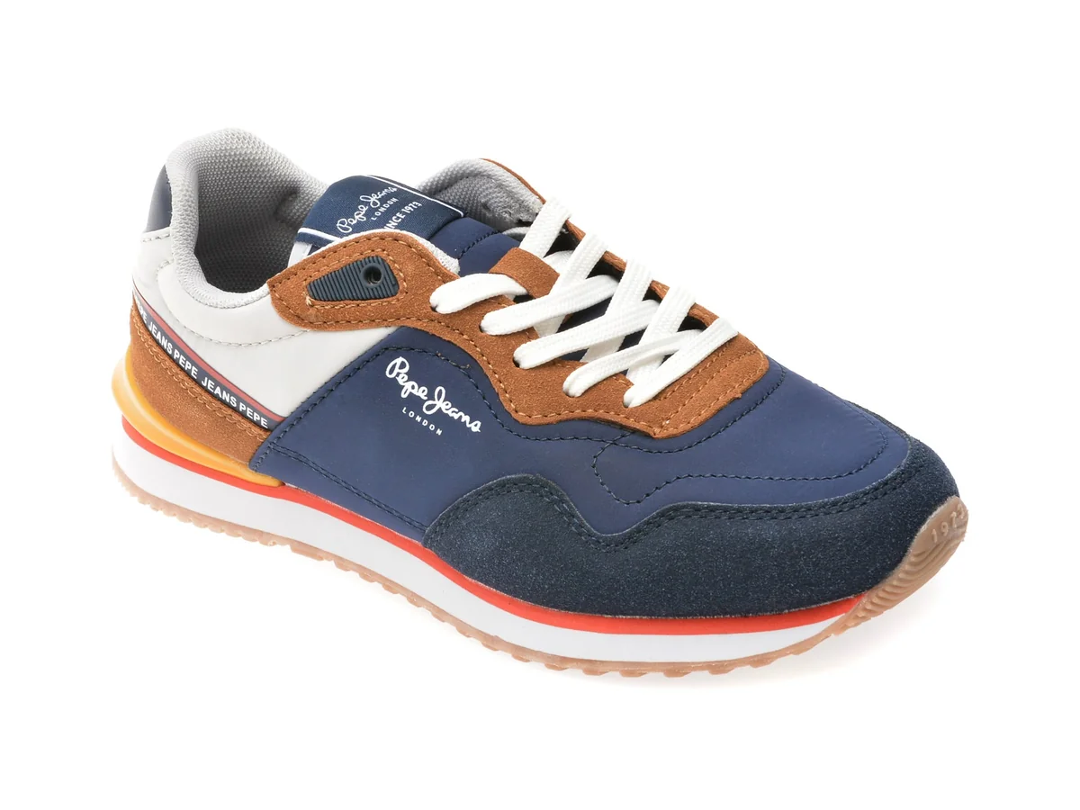 Pantofi Sport Pepe Jeans Bleumarin, London Jump, Din Material Textil