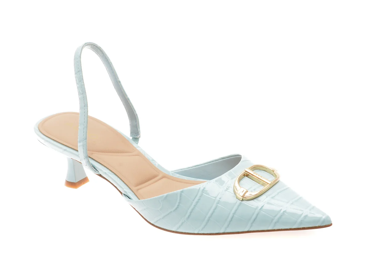 Pantofi Eleganti ALDO Albastri, DELICATE 457, Din Piele Ecologica