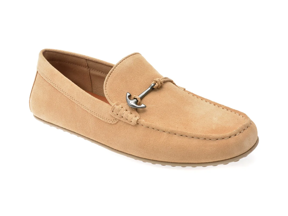 Mocasini Eleganti ALDO Bej, WILBART 271, Din Piele Intoarsa