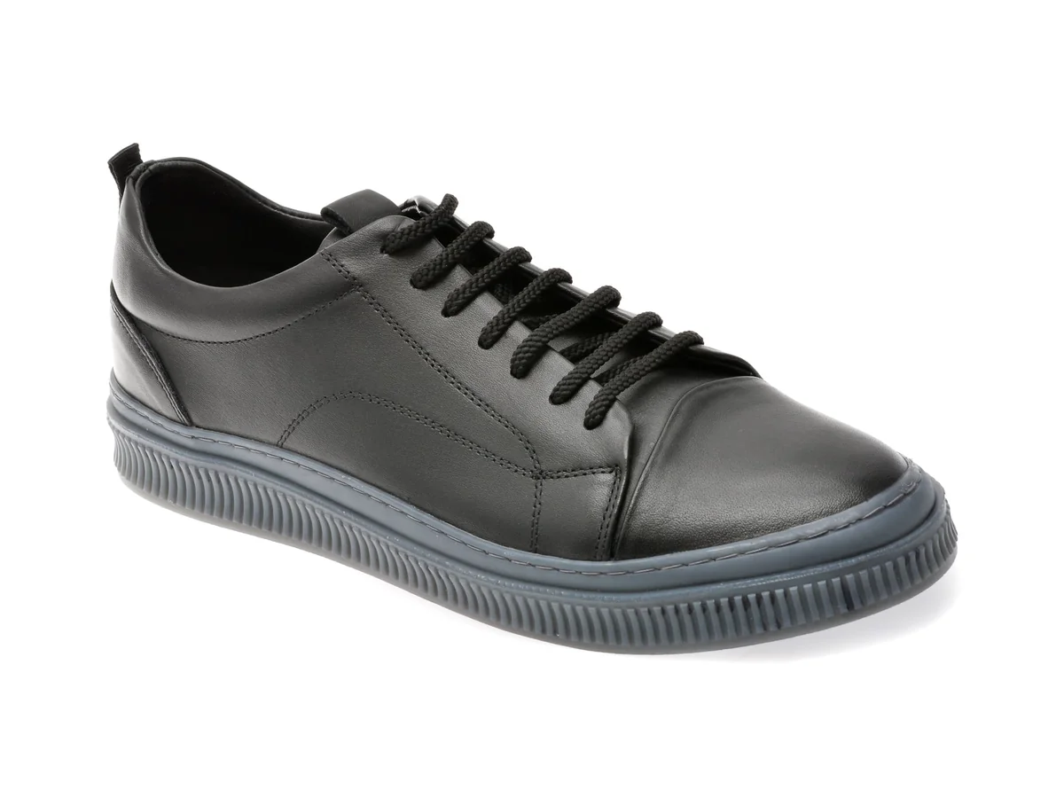 Pantofi Sport Bite The Bullet Negri, AST1, Din Piele Naturală