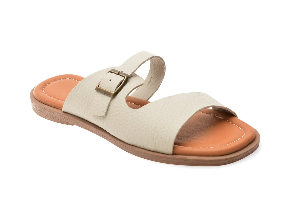 Papuci OZIYS Gri, 151, Din Piele Naturala