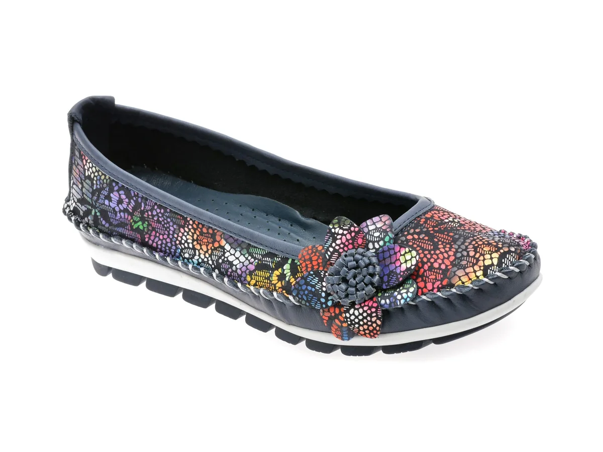 Balerini Flavia Passini Bleumarin, 127, Din Piele Naturala