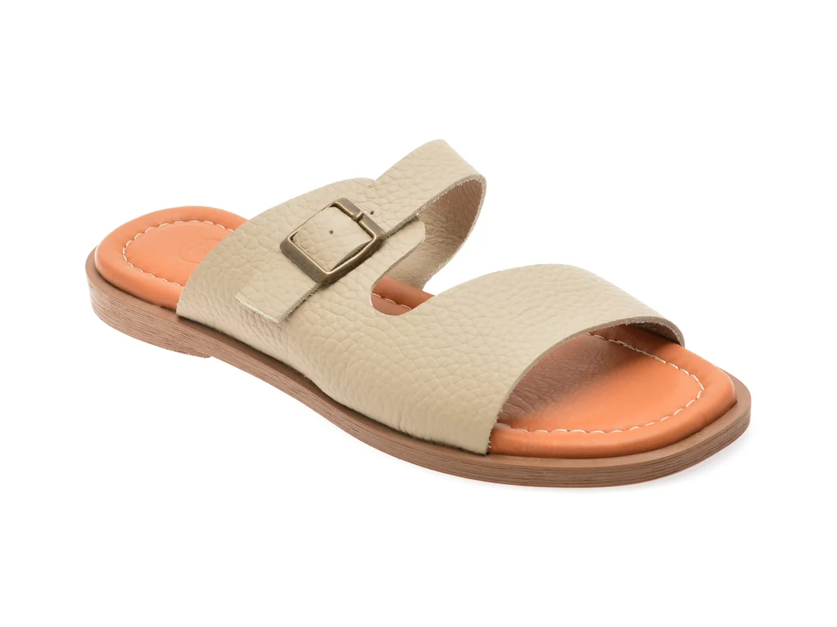 Papuci OZIYS Gri, 151, Din Piele Naturala