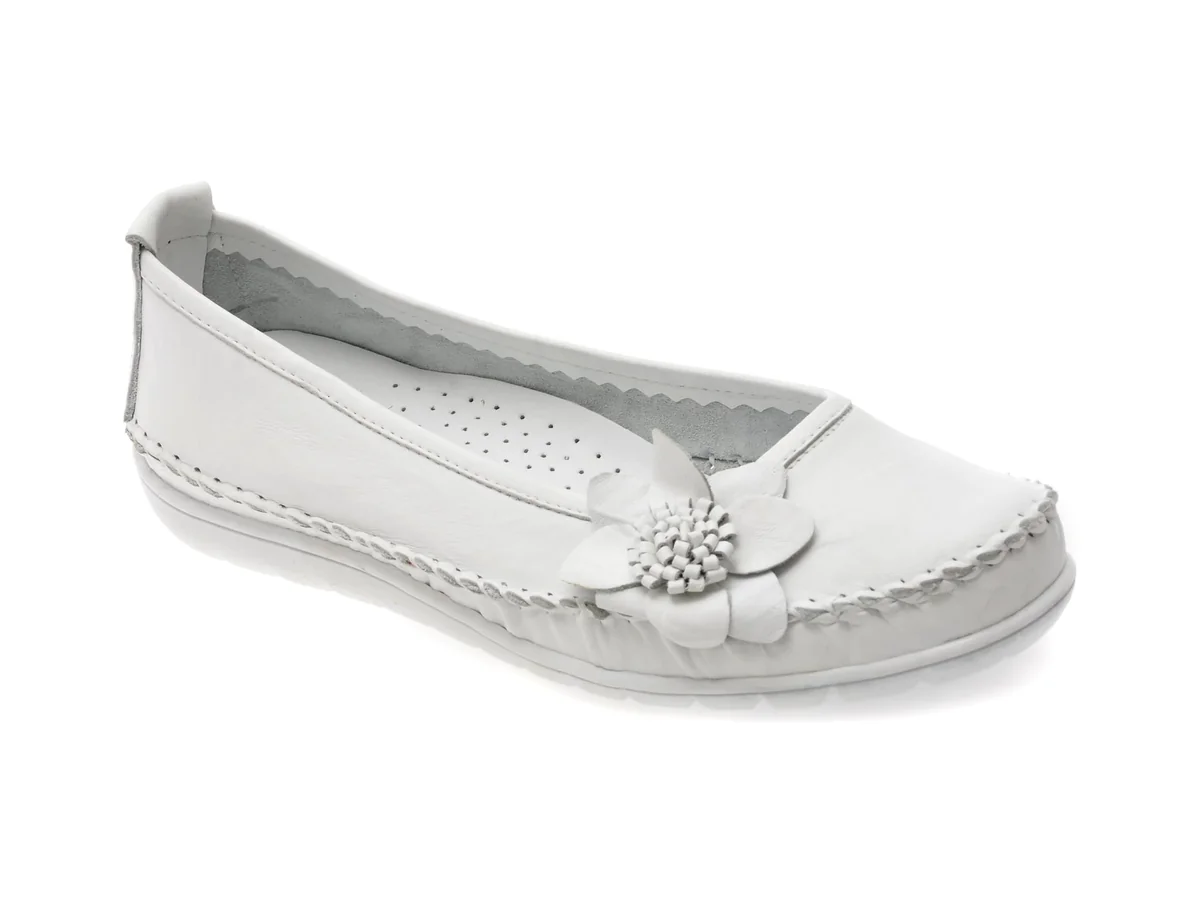 Balerini Flavia Passini Albi, 2560, Din Piele Naturala