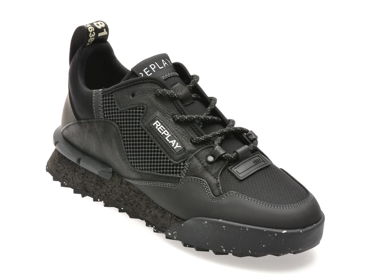 Pantofi Sport Replay Negri, GMS1P, Din Material Textil