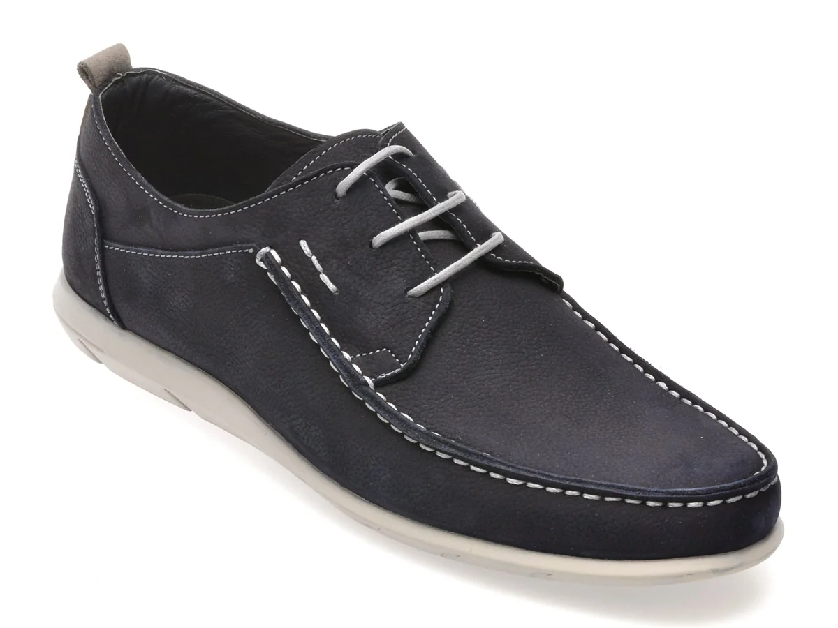 Mocasini Otter Bleumarin, 3552, Din Nabuc