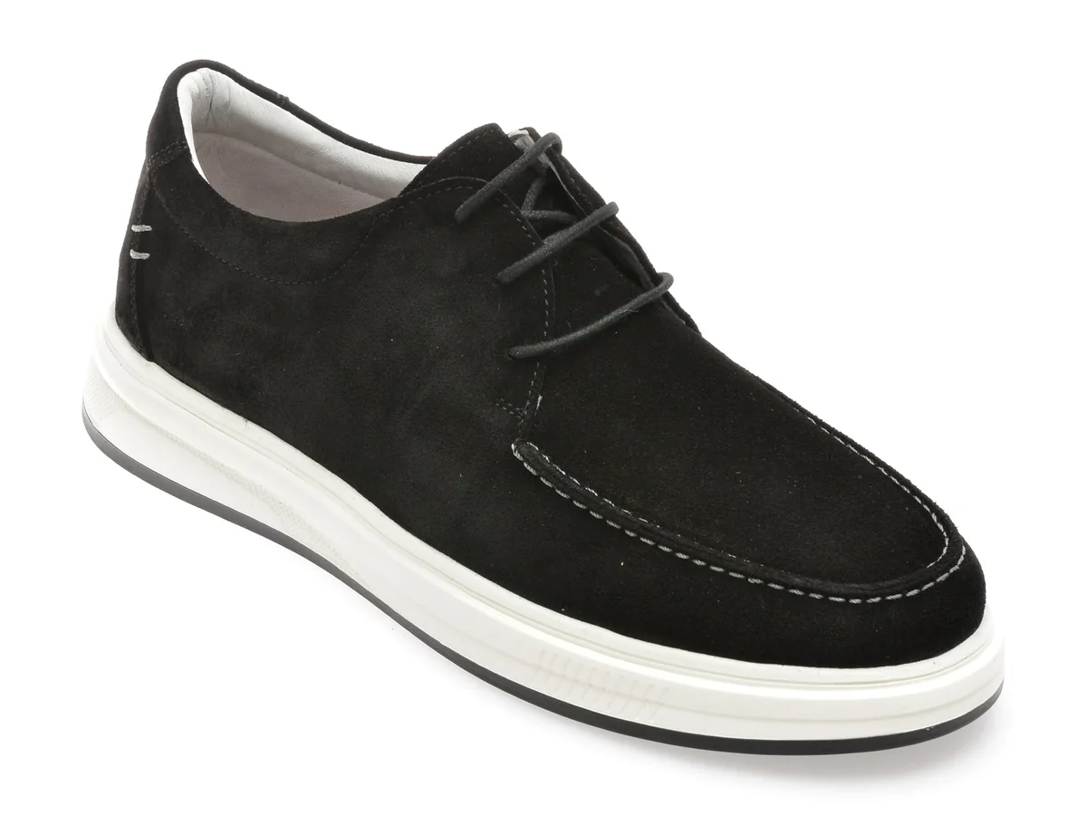 Mocasini Otter Negri, 3752, Din Piele Întoarsă