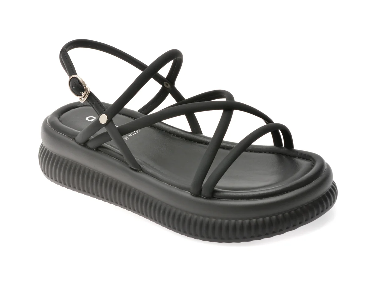 Sandale GRYXX Negre, F511, Din Piele Ecologica
