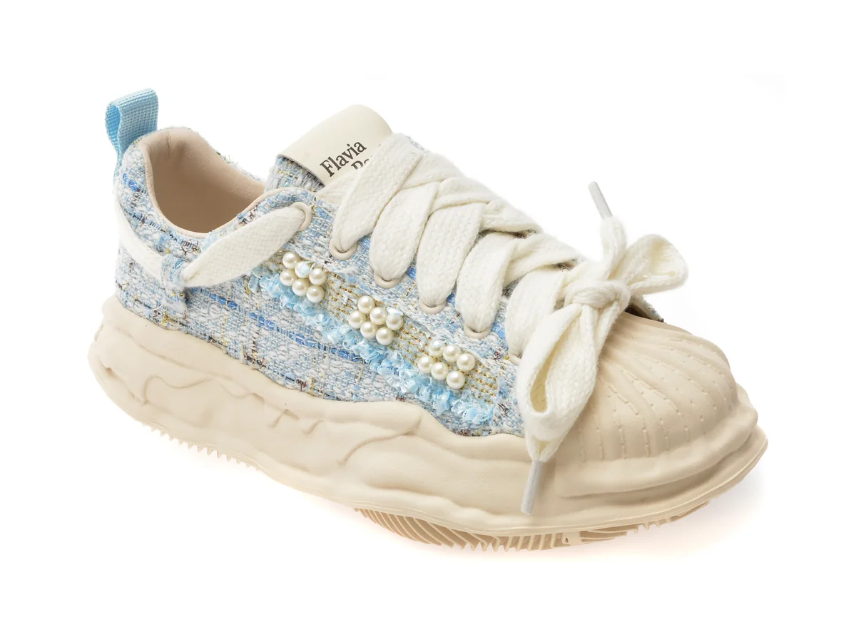 Pantofi Sport Flavia Passini Albastri, H8015, Din Material Textil