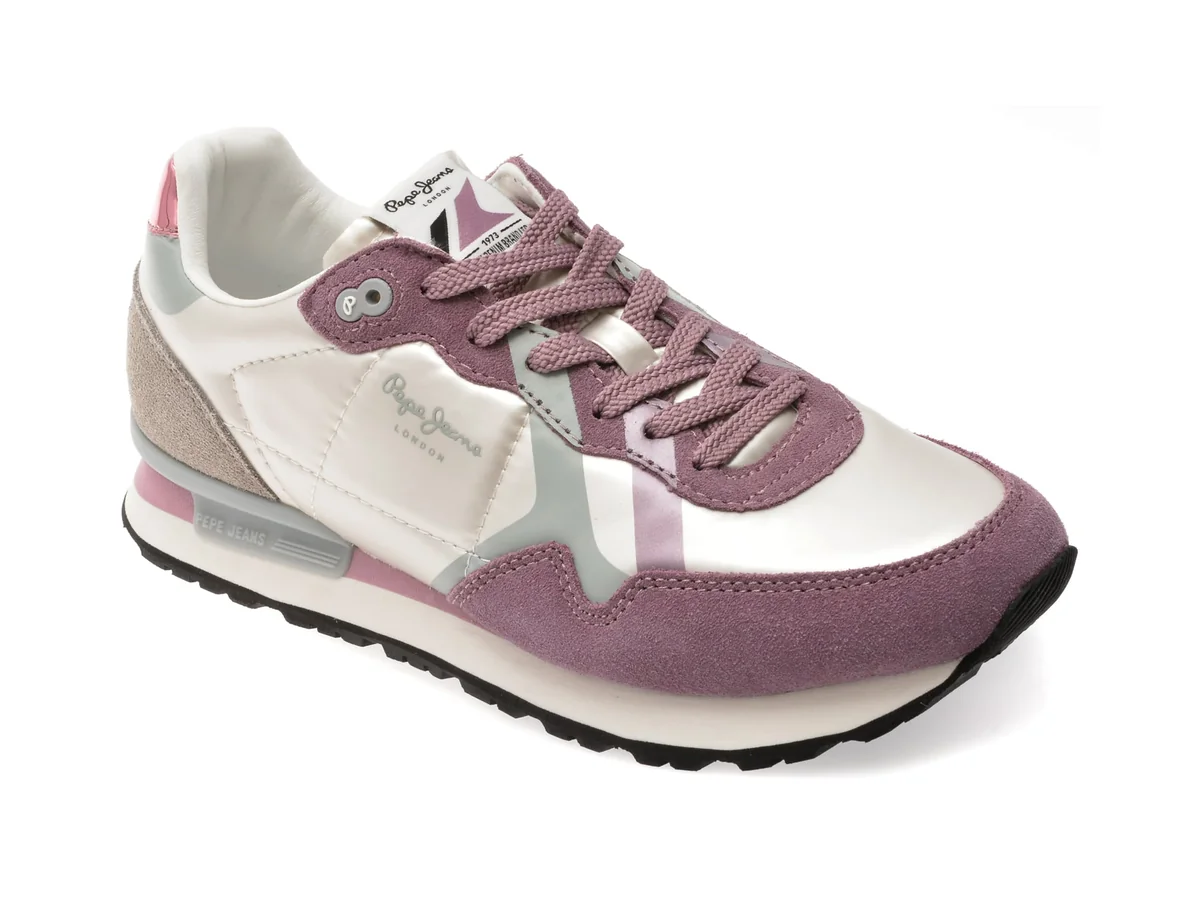Pantofi Sport Pepe Jeans Mov, Brit Printy, Din Material Textil