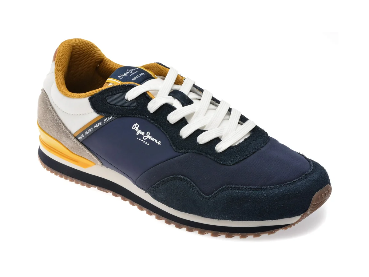 Pantofi Sport Pepe Jeans Bleumarin, LONDON MUSE, Din Material Textil