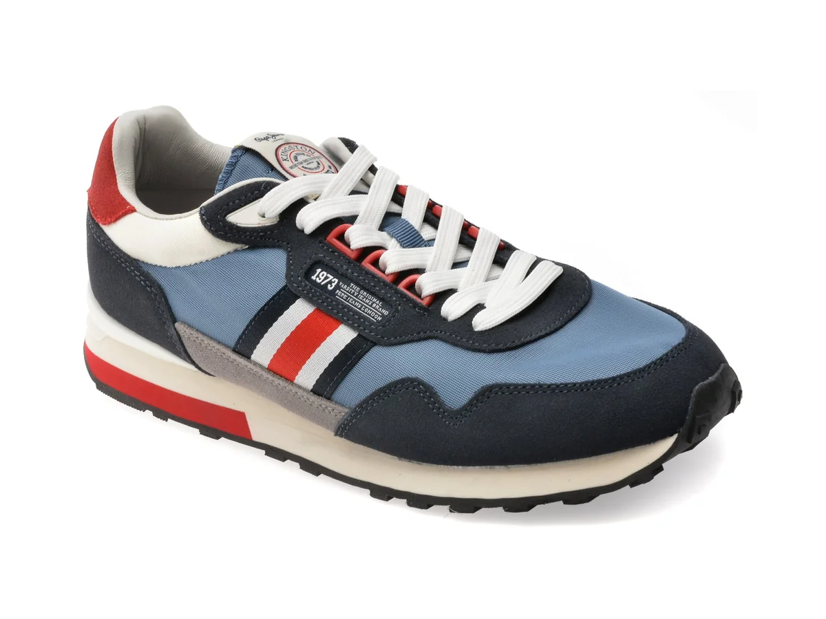 Pantofi Sport Pepe Jeans Bleumarin, Kingston Heritage, Din Material Textil