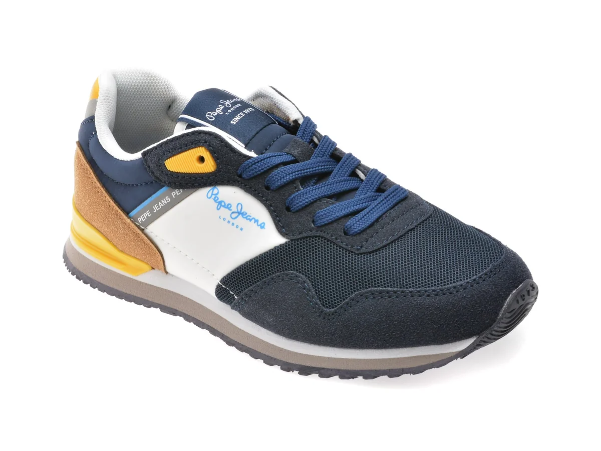 Pantofi Sport Pepe Jeans Bleumarin, London Life, Din Material Textil