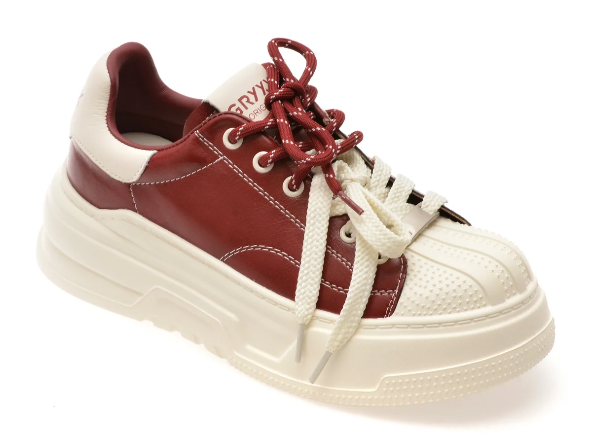 Pantofi Sport GRYXX Roșii, 10151, Din Piele Naturală