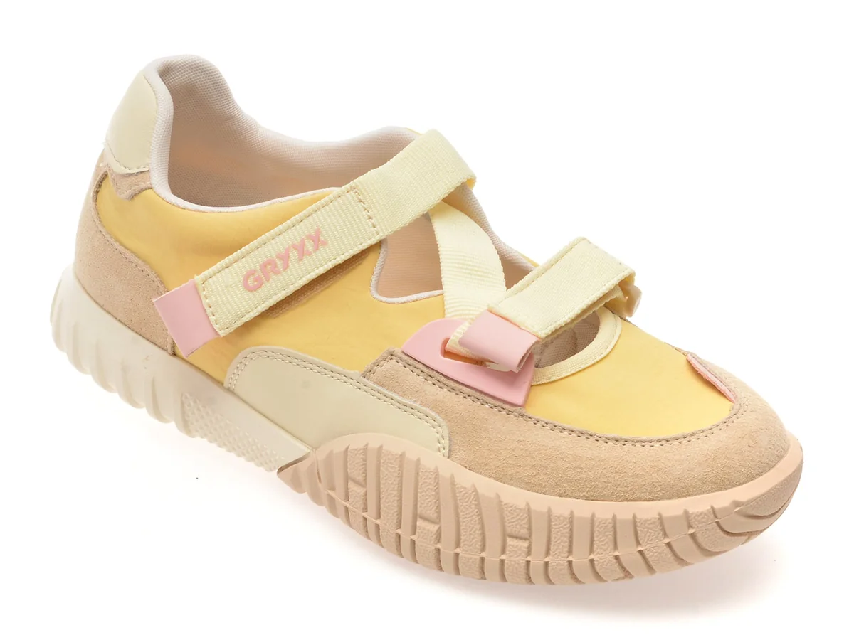 Pantofi Sport GRYXX Galbeni, 22991, Din Material Textil