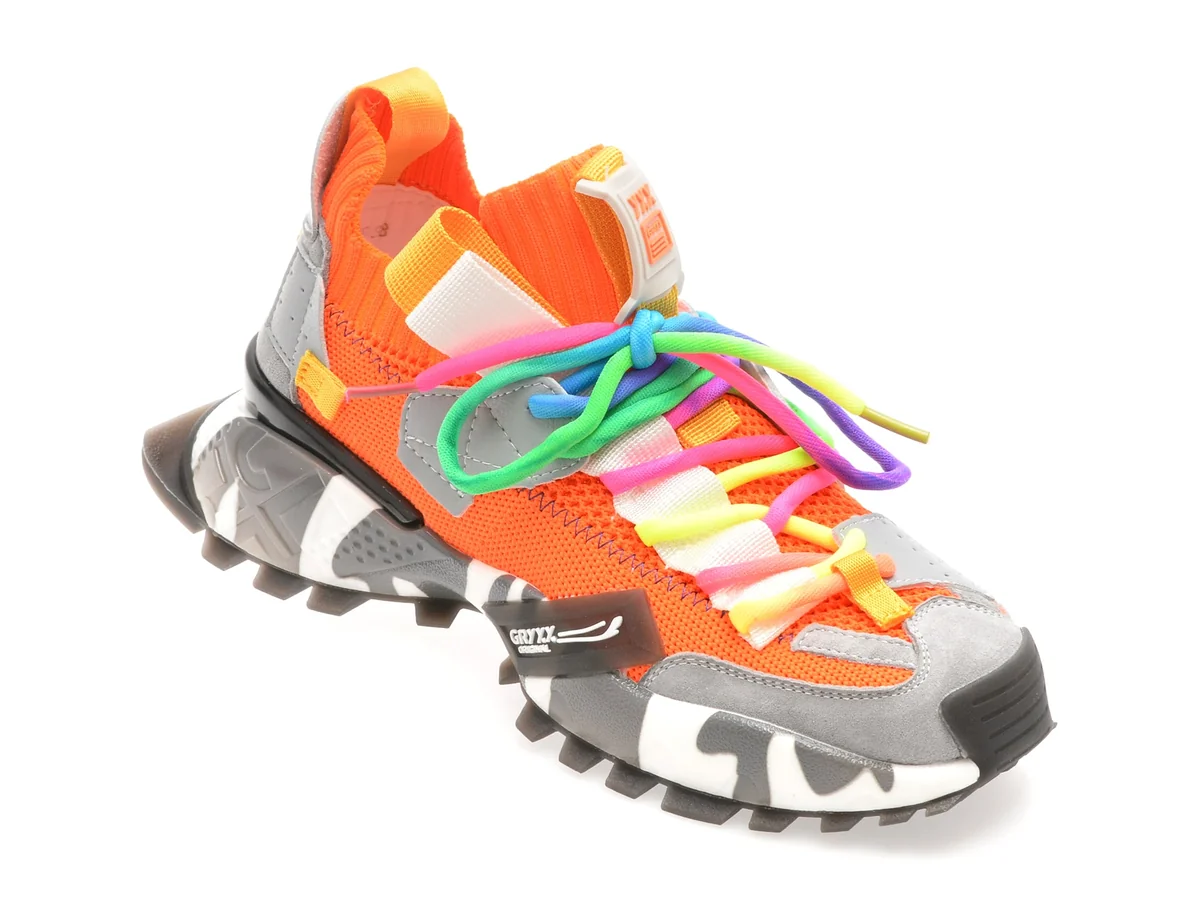 Pantofi Sport GRYXX Portocalii 18159 Din Material Textil