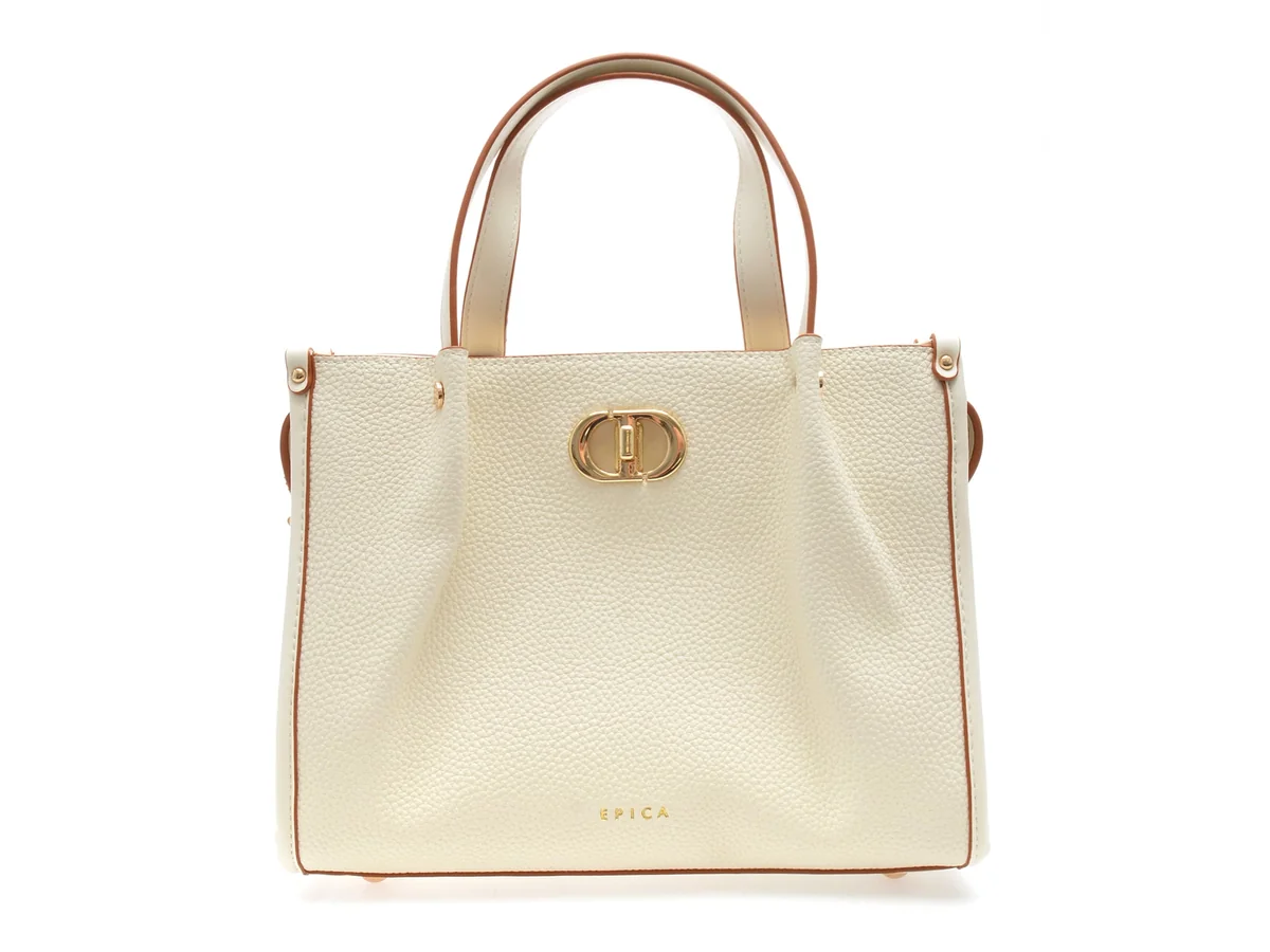 Geanta Epica Alba, 5641076, Din Piele Ecologica