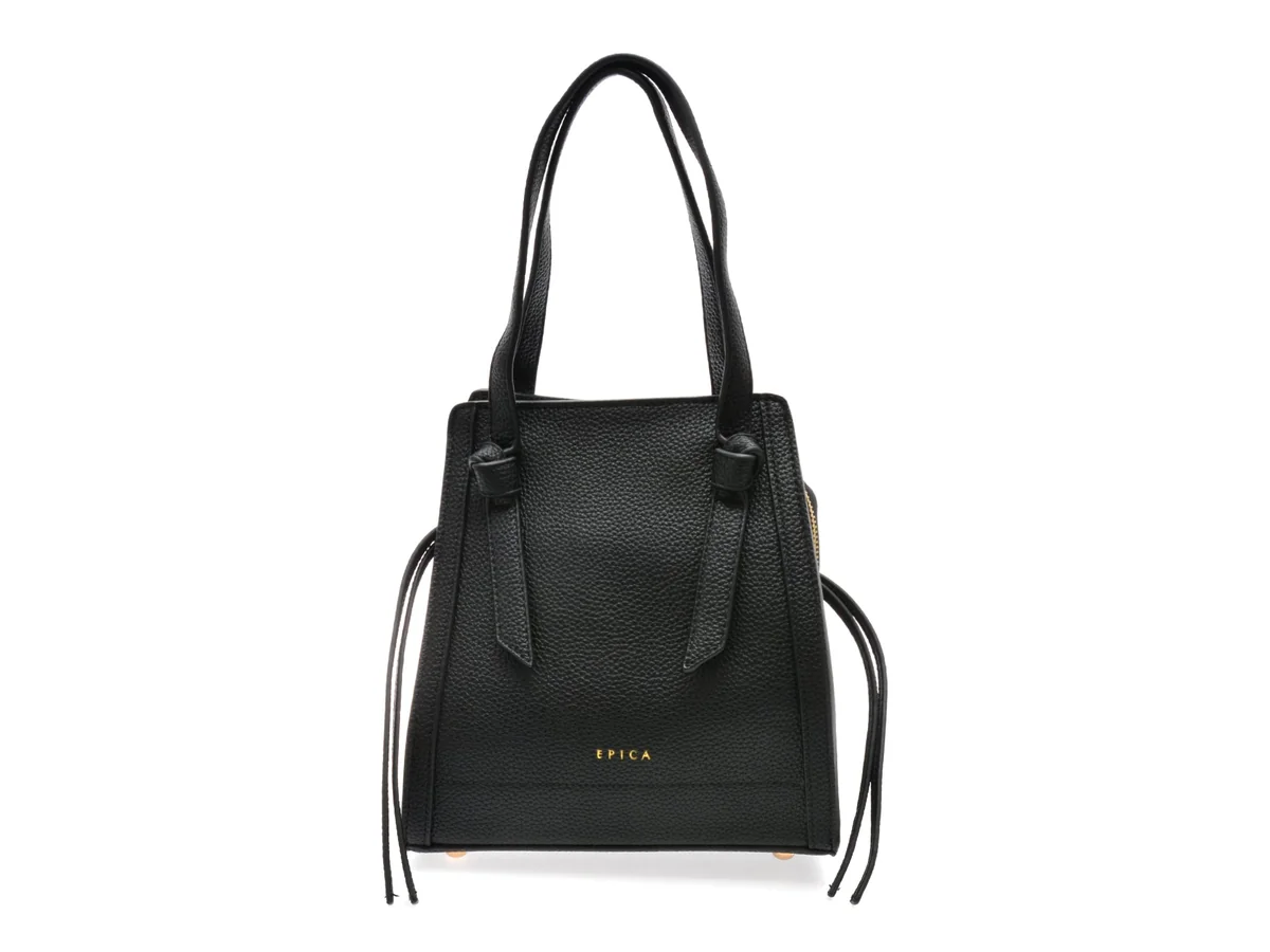 Geanta Epica Neagra, 5081002, Din Piele Ecologica