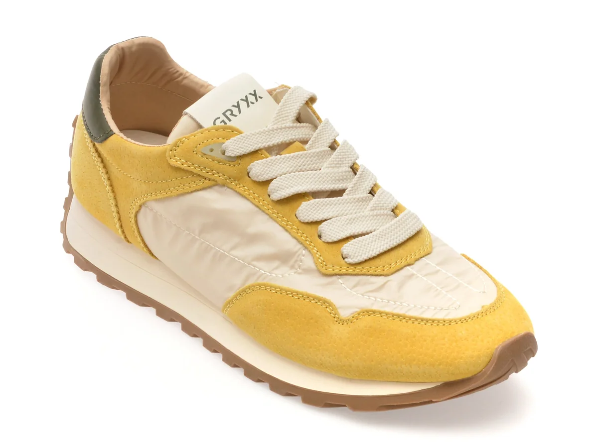 Pantofi Sport GRYXX Galbeni, 21285, Din Material Textil