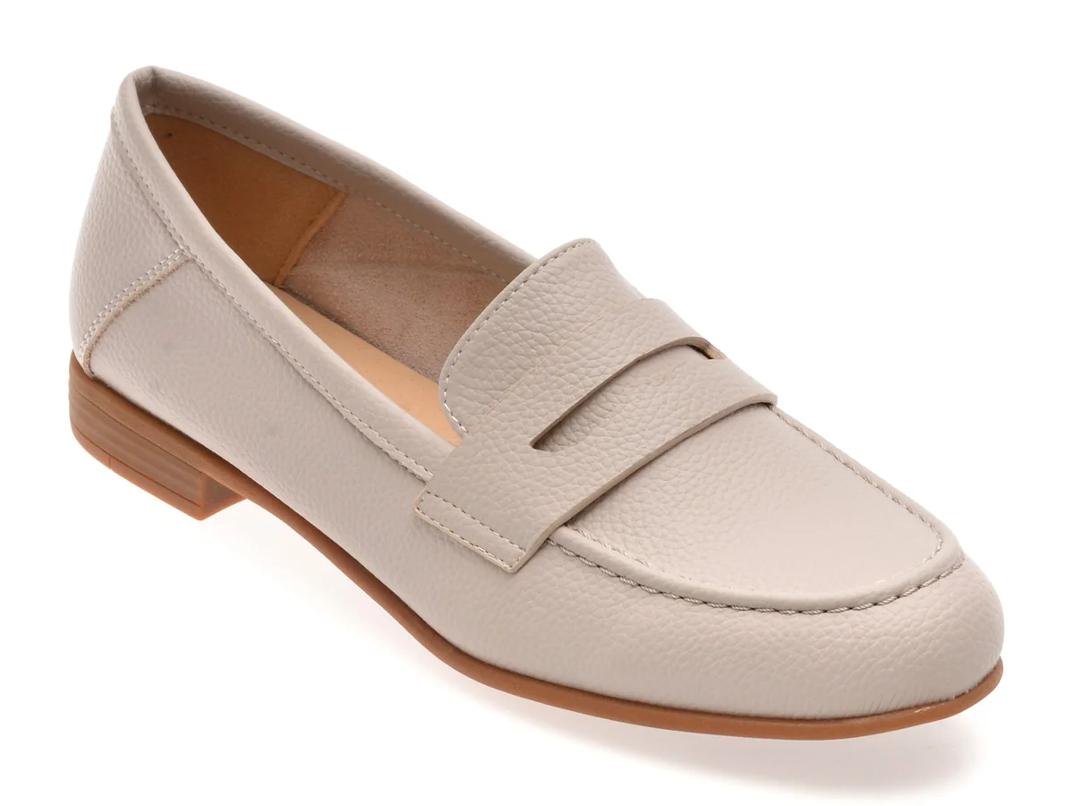 Mocasini Flavia Passini Gri, V706G16, Din Piele Naturala