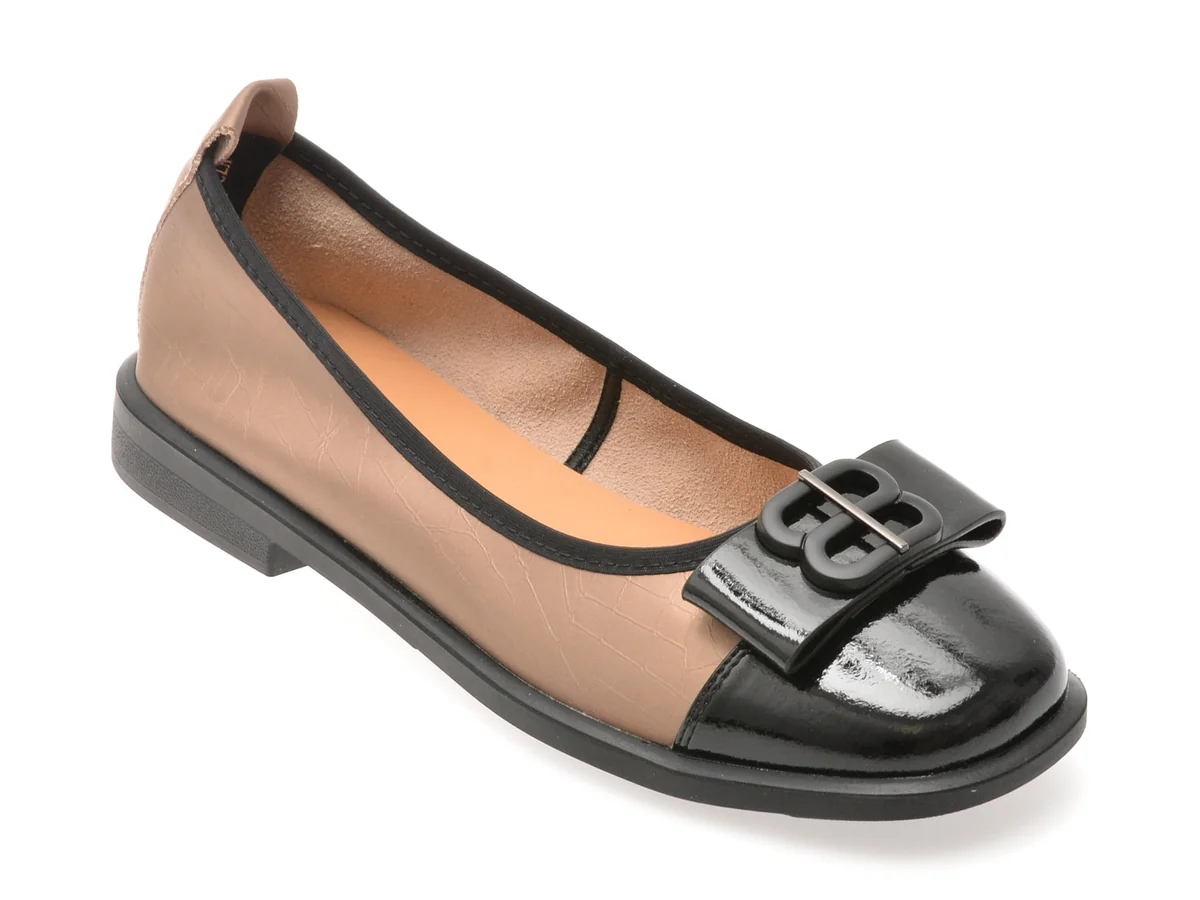 Balerini Flavia Passini Aurii, V732G22, Din Piele Naturala