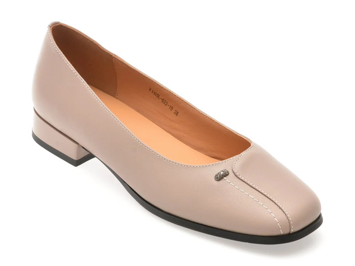 Balerini Image Gri, 1195G22, Din Piele Naturală