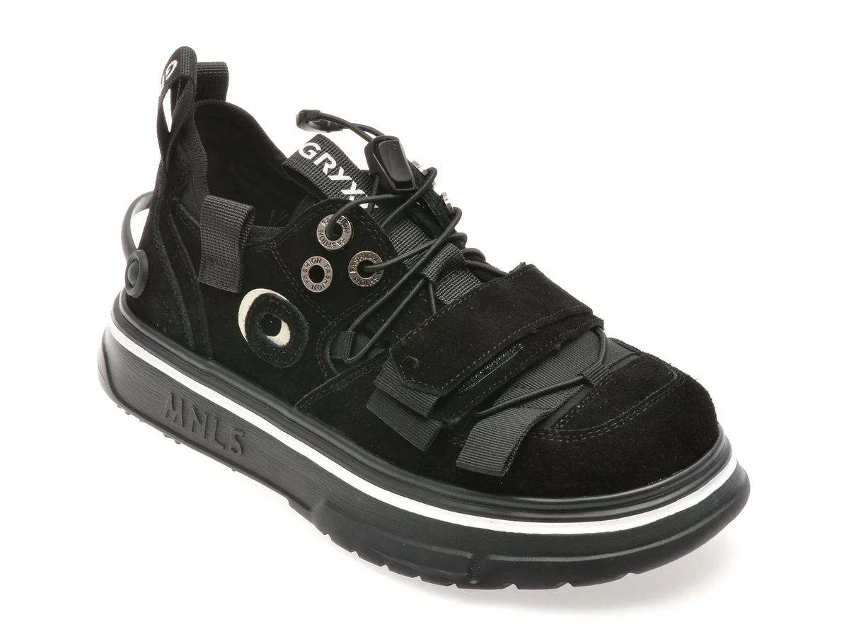 Pantofi Sport GRYXX Negri, 90811, Din Piele Naturala