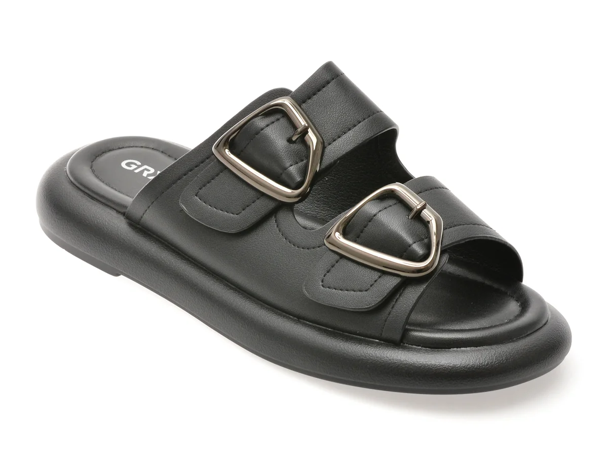 Papuci Gryxx Negri, V931C19, Din Piele Naturala