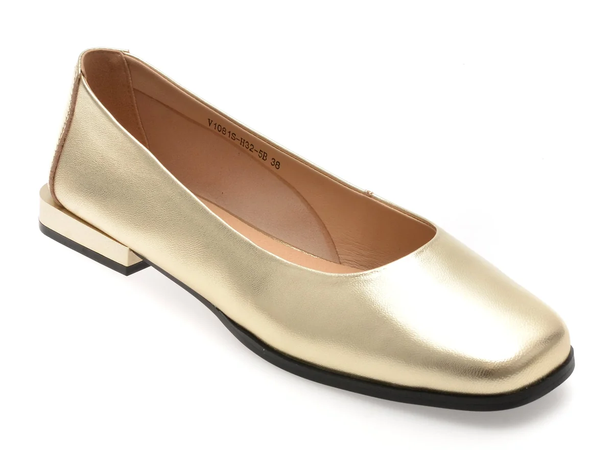 Balerini Flavia Passini Aurii, 1081H32, Din Piele Naturala