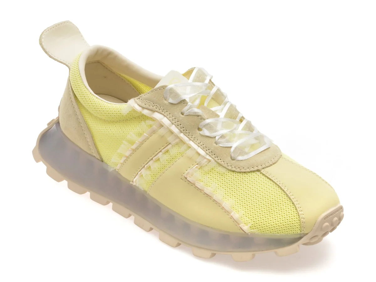 Pantofi Sport Flavia Passini Galbeni, 23003, Din Material Textil