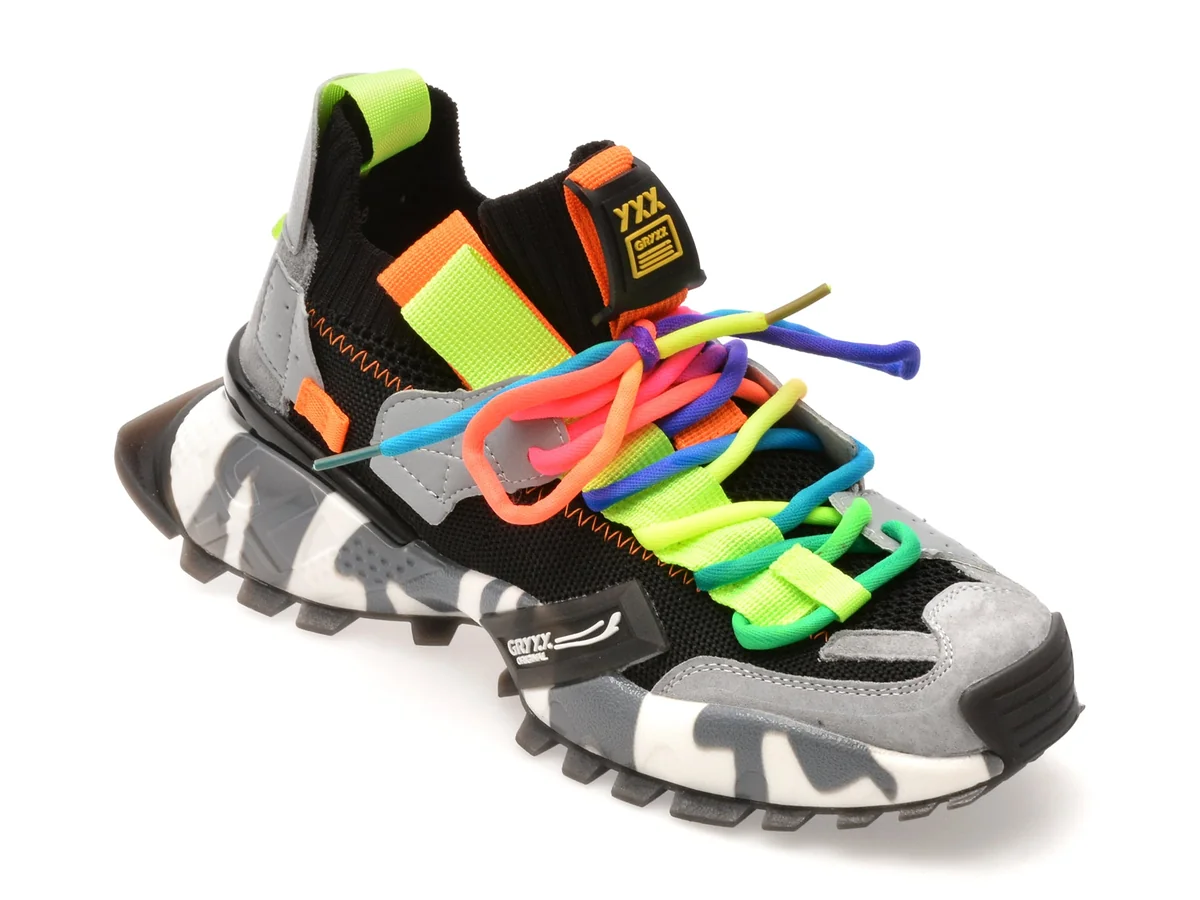 Pantofi Sport GRYXX Negri, 18159, Din Material Textil