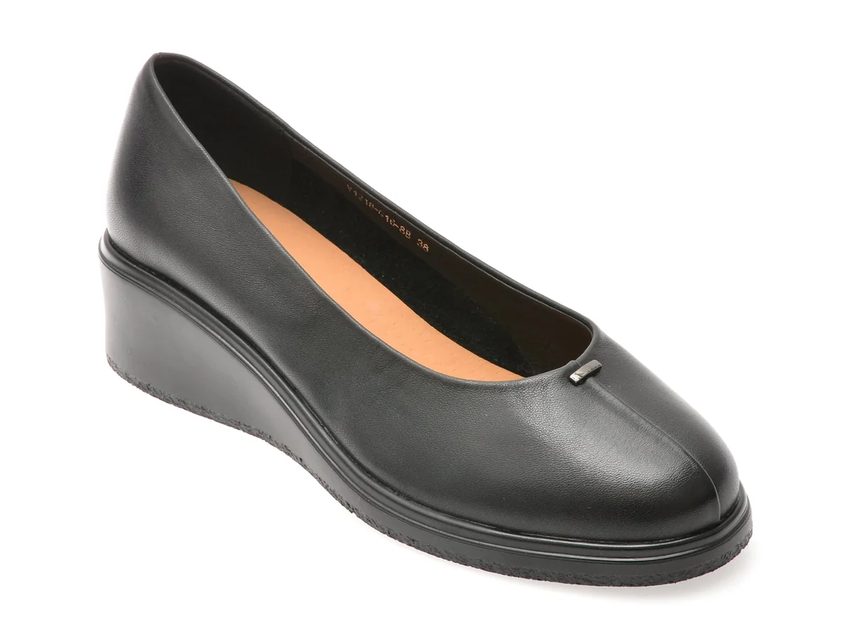 Balerini Epica Negri, 1216G16, Din Piele Naturala