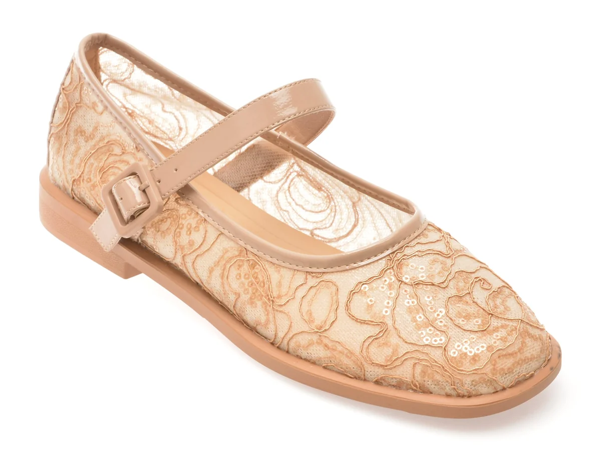 Balerini Epica Nude, V732G26, Din Material Textil