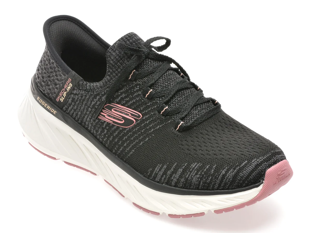 Pantofi Sport Skechers Negri, Edgeride, Din Material Textil