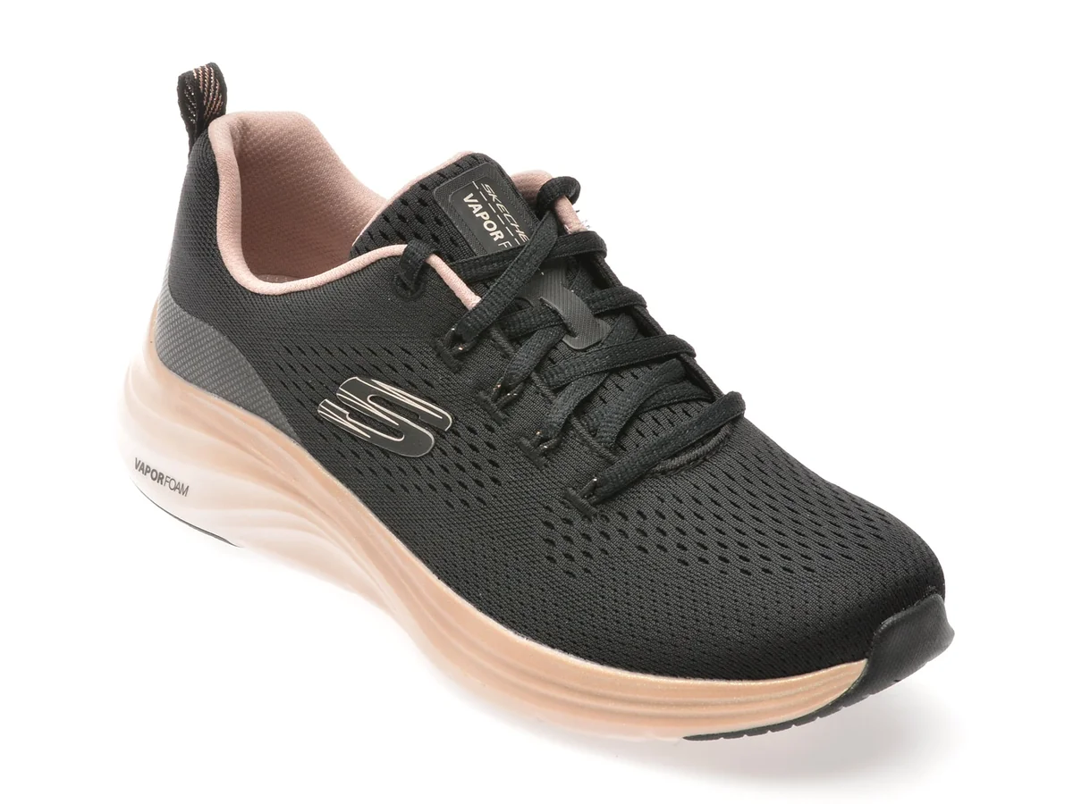 Pantofi Sport Skechers Negri, Vapor Foam, Din Material Textil