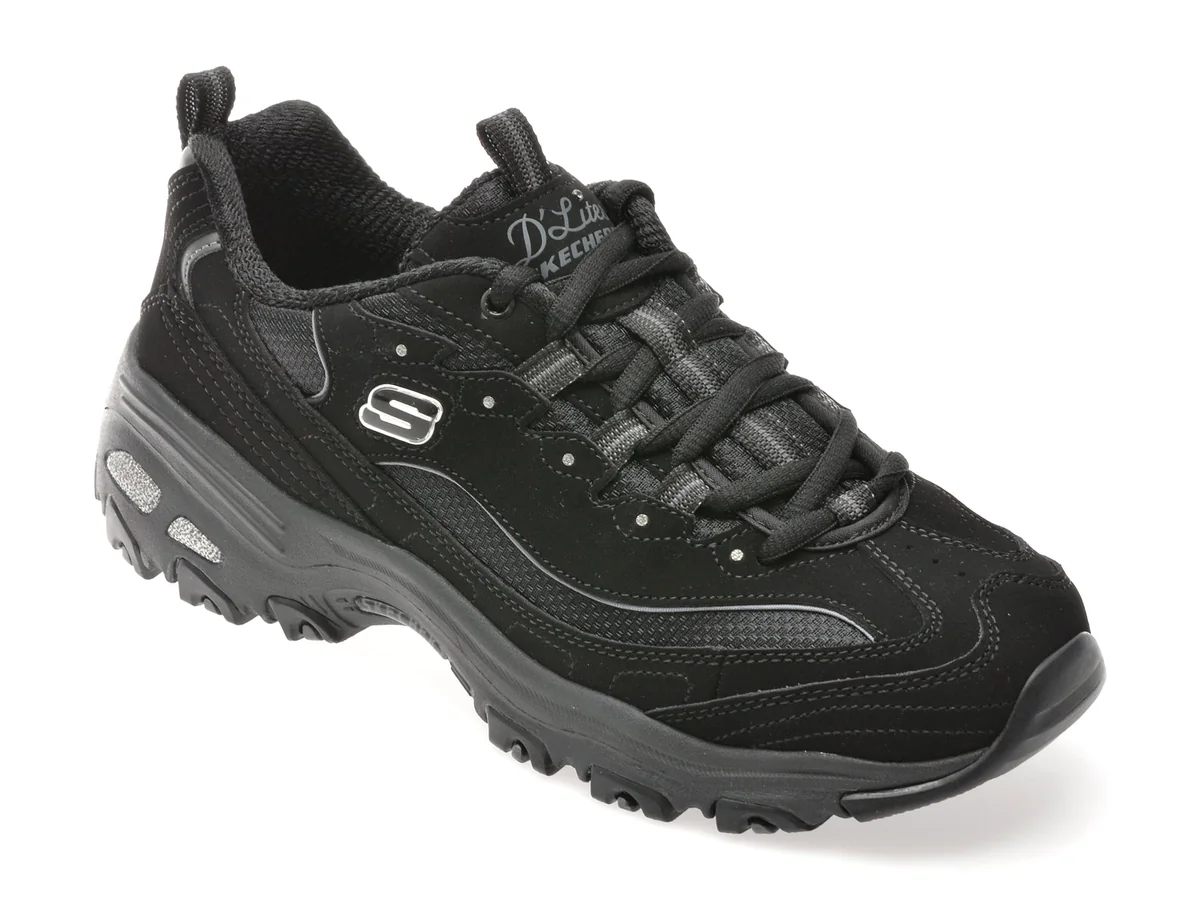 Pantofi Sport SKECHERS Negri, D LITES, Din Material Textil