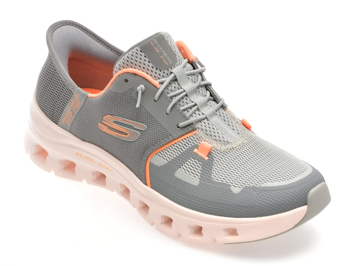 Pantofi Sport Skechers Gri, Glide-Step Pro, Din Material Textil