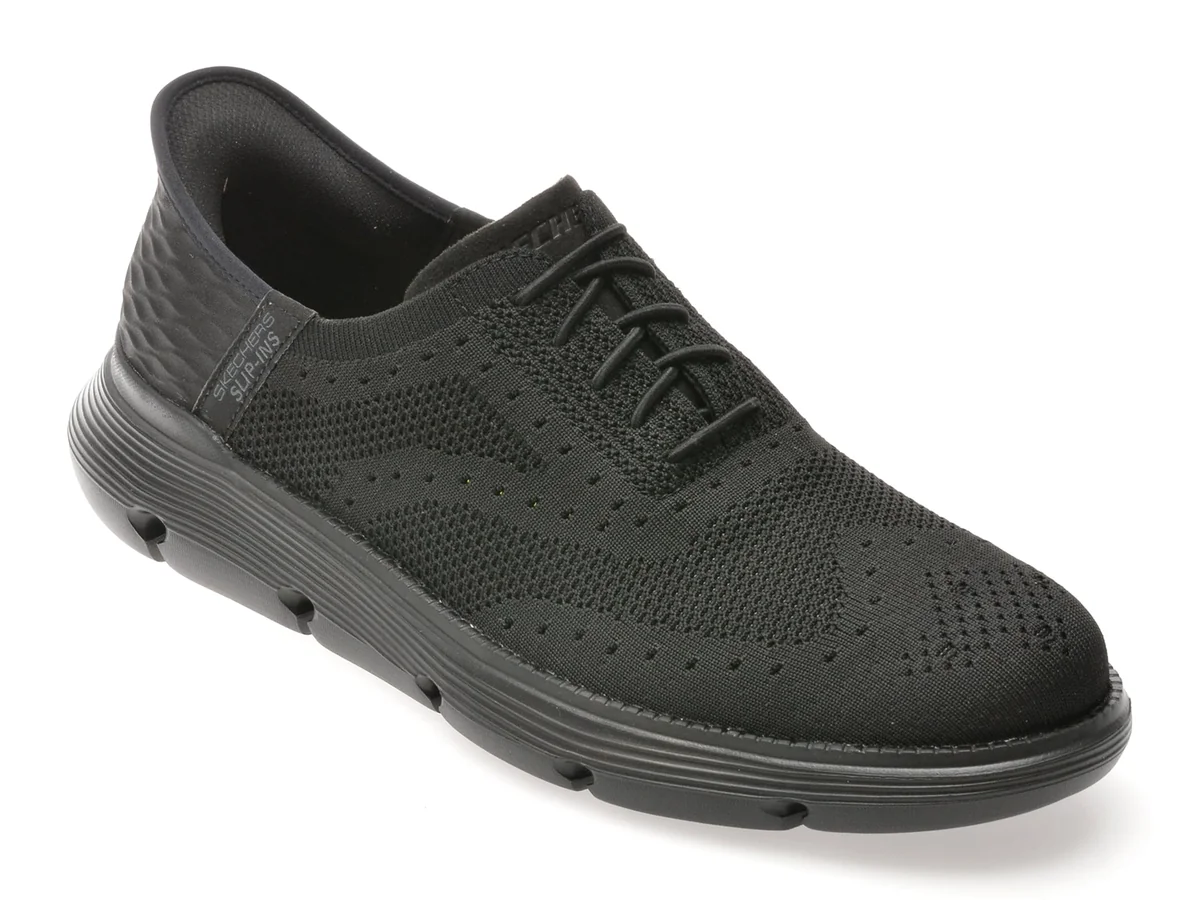 Pantofi Sport Skechers Negri, GARZA, Din Material Textil