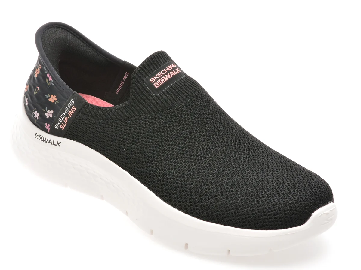Pantofi Sport SKECHERS Negri, GO WALK FLEX, Din Material Textil