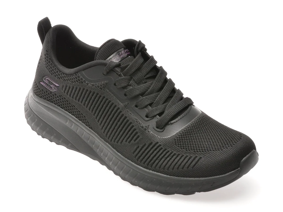 Pantofi Sport SKECHERS Negri, BOBS SQUAD CHAOS, Din Material Textil