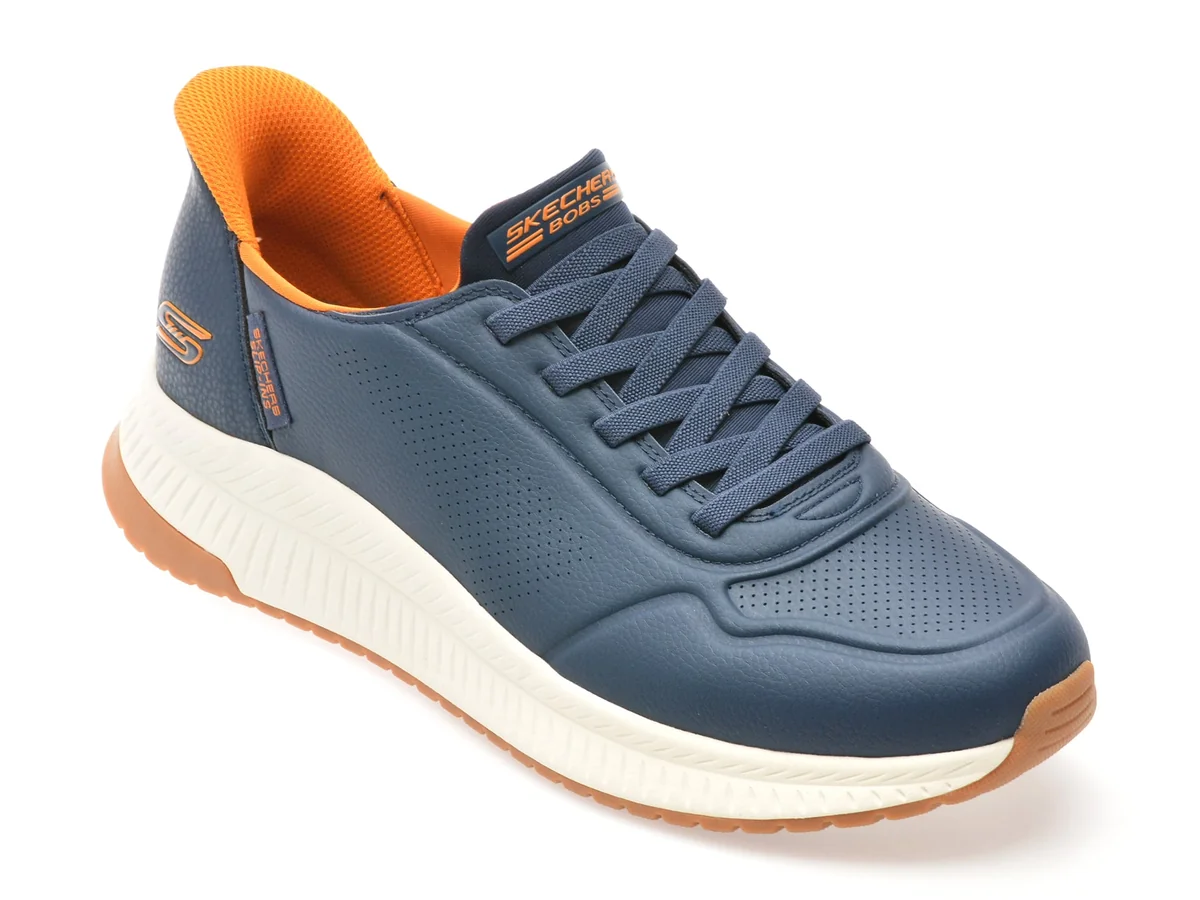 Pantofi Sport Skechers Bleumarin, BOBS SQUAD 4, Din Piele Ecologica